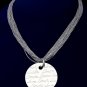 STERLING SILVER ITALIAN DESIGNER LOVE NECKLACE 17 INCH