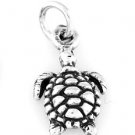 STERLING SILVER SEA TURTLE CHARM WITH 16" BOX CHAIN