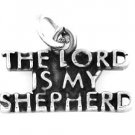 STERLING SILVER THE LORD IS MY SHEPHERD CHARM WITH 16" BOX CHAIN