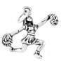 STERLING SILVER CHEERLEADER CHARM WITH 16" BOX CHAIN
