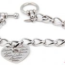 STERLING SILVER ITALIAN DESIGNER LOVE BRACELET 7.7 INCH