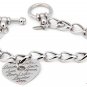STERLING SILVER ITALIAN DESIGNER LOVE BRACELET 7.7 INCH