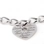 STERLING SILVER ITALIAN DESIGNER LOVE BRACELET 7.7 INCH