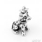 STERLING SILVER 925 DALMATIAN PUPPY 3D CHARM/PENDANT