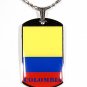 Colombia Flag Polymer Glazed Color Dogtag Dog Tag