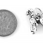 STERLING SILVER 3D FANCY POODLE DOG CHARM/PENDANT