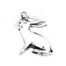 STERLING SILVER LONG EAR RABBIT/ BUNNY CHARM/PENDANT