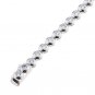 STERLING SILVER 925 ROUND CZ BEZEL SET TENNIS BRACELET