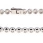 STERLING SILVER 925 ROUND CZ BEZEL SET TENNIS BRACELET
