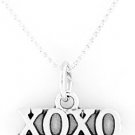 STERLING SILVER XOXO HUGS & KISSES CHARM WITH 16" BOX CHAIN