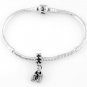 STERLING SILVER DANGLE BABY BOOTIES SHOES EUROPEAN BEAD