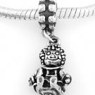 STERLING SILVER DANGLE RAGGEDY ANN STYLE EUROPEAN BEAD