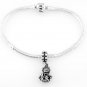 STERLING SILVER DANGLE RAGGEDY ANN STYLE EUROPEAN BEAD