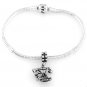 STERLING SILVER DANGLING FRENCH TELEPHONE EUROPEAN BEAD