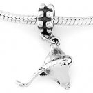 STERLING SILVER DANGLING STING RAY EUROPEAN BEAD