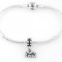 STERLING SILVER DANGLING I LOVE TO SWIM EUROPEAN BEAD