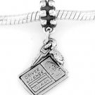 STERLING SILVER DANGLE DRIVER'S LICENSE EUROPEAN BEAD