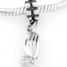 STERLING SILVER DANGLE PUFF PRAYING HANDS EUROPEAN BEAD