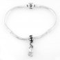 STERLING SILVER DANGLE PUFF PRAYING HANDS EUROPEAN BEAD