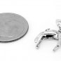 STERLING SILVER DEER CHARM and SILVER 16 inch box NECKLACE