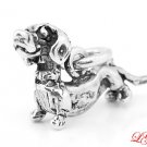 STERLING SILVER DACHSHUND DOG 3D CHARM