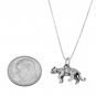 STERLING SILVER CHEETAH LEOPARD CHARM WITH 16 inch BOX CHAIN NECKLACE