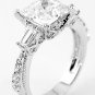STERLING SILVER 925 PRINCESS CZ ENGAGEMENT RING Sz 9