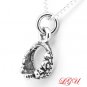 STERLING SILVER CROWN 3D CHARM WITH 16 inch box chain NECKLACE