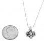 STERLING SILVER RAM'S HEAD / RAM HEAD CHARM WITH 16 inch BOX CHAIN NECKLACE