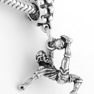 STERLING SILVER DANGLING SOCCER PLAYER EUROPEAN BEAD