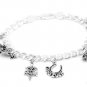 STERLING SILVER ITALIAN CHARM BRACELET 4MM 6"