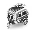 STERLING SILVER HITCHED RV VACATION TRAILER CHARM