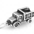 STERLING SILVER LARGE SOLID DUMP TRUCK CHARM