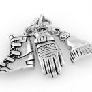 STERLING SILVER WINTER SPORTS GEAR HAT GLOVE BOOT CHARM