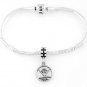 STERLING SILVER DANGLE HOCKEY PUCK MASK STICKS EUROPEAN BEAD