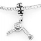 STERLING SILVER DANGLE 3D HAIR STYLIST HAIR DRYER EUROPEAN BEAD
