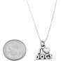 STERLING SILVER I LOVE DOGS CHARM WITH 16 inch BOX CHAIN NECKLACE