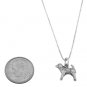 STERLING SILVER COCKER SPANIEL PUPPY DOG CHARM WITH 16 inch BOX CHAIN NECKLACE