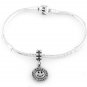 STERLING SILVER DANGLE SMILE JESUS LOVES YOU EUROPEAN BEAD