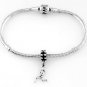 STERLING SILVER DANGLING FEMALE RUNNER EUROPEAN BEAD