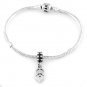 STERLING SILVER DANGLE PEACE AND LOVE EUROPEAN BEAD
