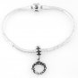 STERLING SILVER DANGLING CHRISTMAS WREATH EUROPEAN BEAD