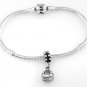 STERLING SILVER DANGLING 3D BASKETBALL EUROPEAN BEAD