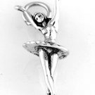STERLING SILVER DANCING BALLERINA CHARM/PENDANT