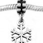 STERLING SILVER DANGLING WINTER SNOWFLAKE EUROPEAN BEAD