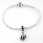 STERLING SILVER DANGLE GIFT BOX WITH BOW EUROPEAN BEAD