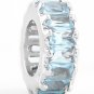 STERLING SILVER MARCH BIRTHSTONE WHEEL CZ SPACER CZ