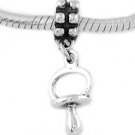 STERLING SILVER DANGLING BABY PACIFIER EUROPEAN BEAD
