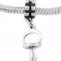 STERLING SILVER DANGLING BABY PACIFIER EUROPEAN BEAD