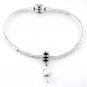STERLING SILVER DANGLING BABY PACIFIER EUROPEAN BEAD